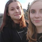 Zdjęcie przedstawia uczennice klasy 1Nc