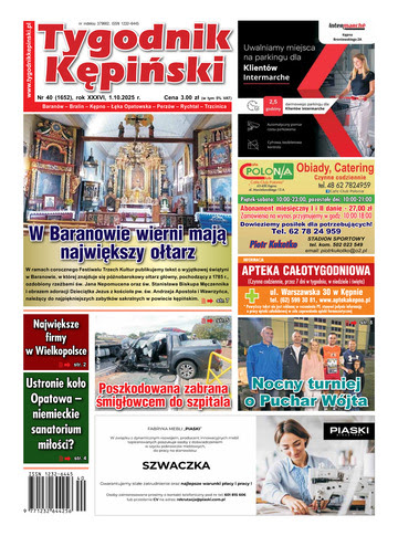 "Tygodnik Kępiński" Nr40/2025 "Tygodnik Kępiński" Nr40/2025
