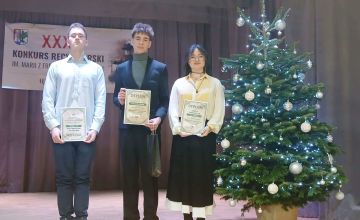 Wyróżnienie Franciszka Juszczaka w XXXV Konkursie Recytatorskim im. Marii z Fredrów Szembekowej