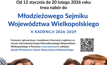 Nabór kandydatów na radnych Młodzieżowego Sejmiku Województwa Wielkopolskiego II kadencji (2026-2029)