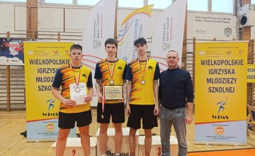 Chłopcy z brązowym medalem Mistrzostw Wielkopolski w Drużynowym Tenisie
Stołowym!